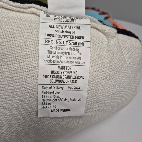 NWT Leykke Decor decorative pillow hang loose hand - Picture 9 of 11